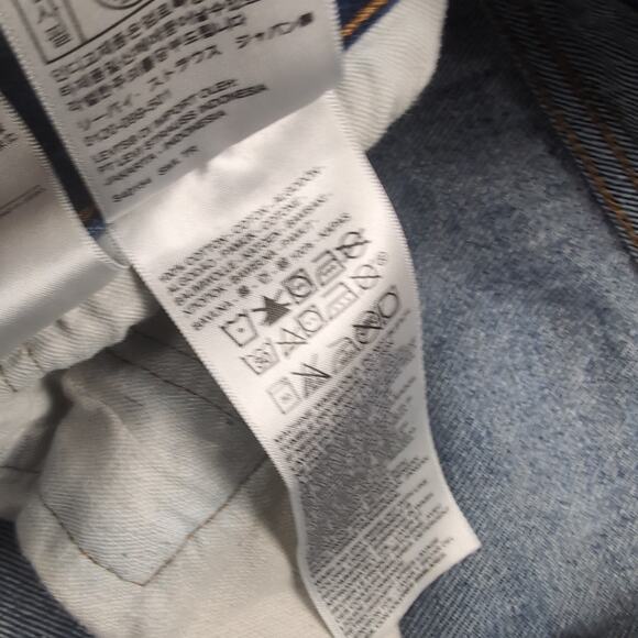 Levi's 501 Jeans Men 38x34 Blue Straight Leg Rocker Denim Stretch Grunge Pants - Picture 4 of 10